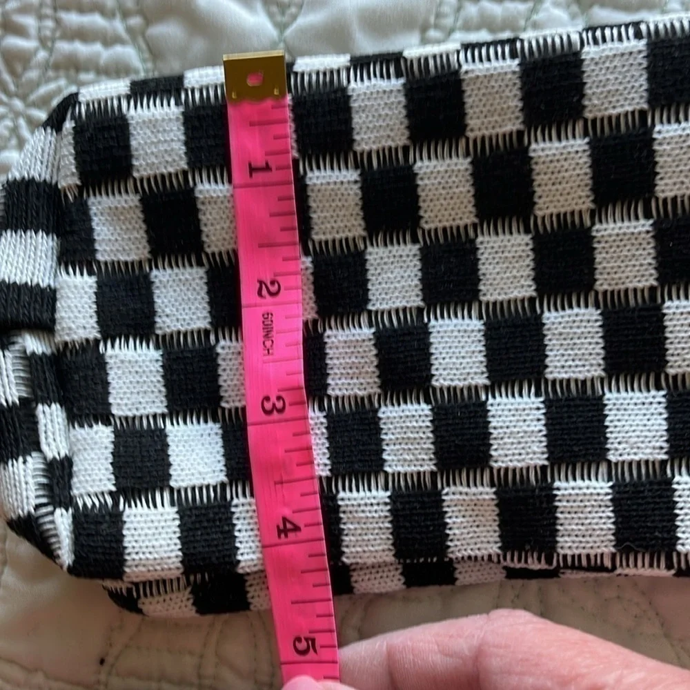 Zipper Bags One Pink And White And Black And White Check NWOT